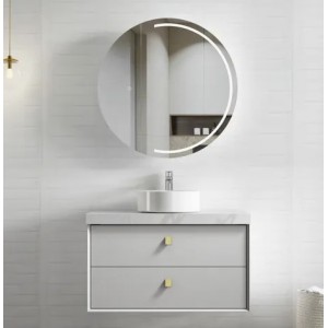 Boston Light Grey Wall Hung Vanity 900 Cabinet Only